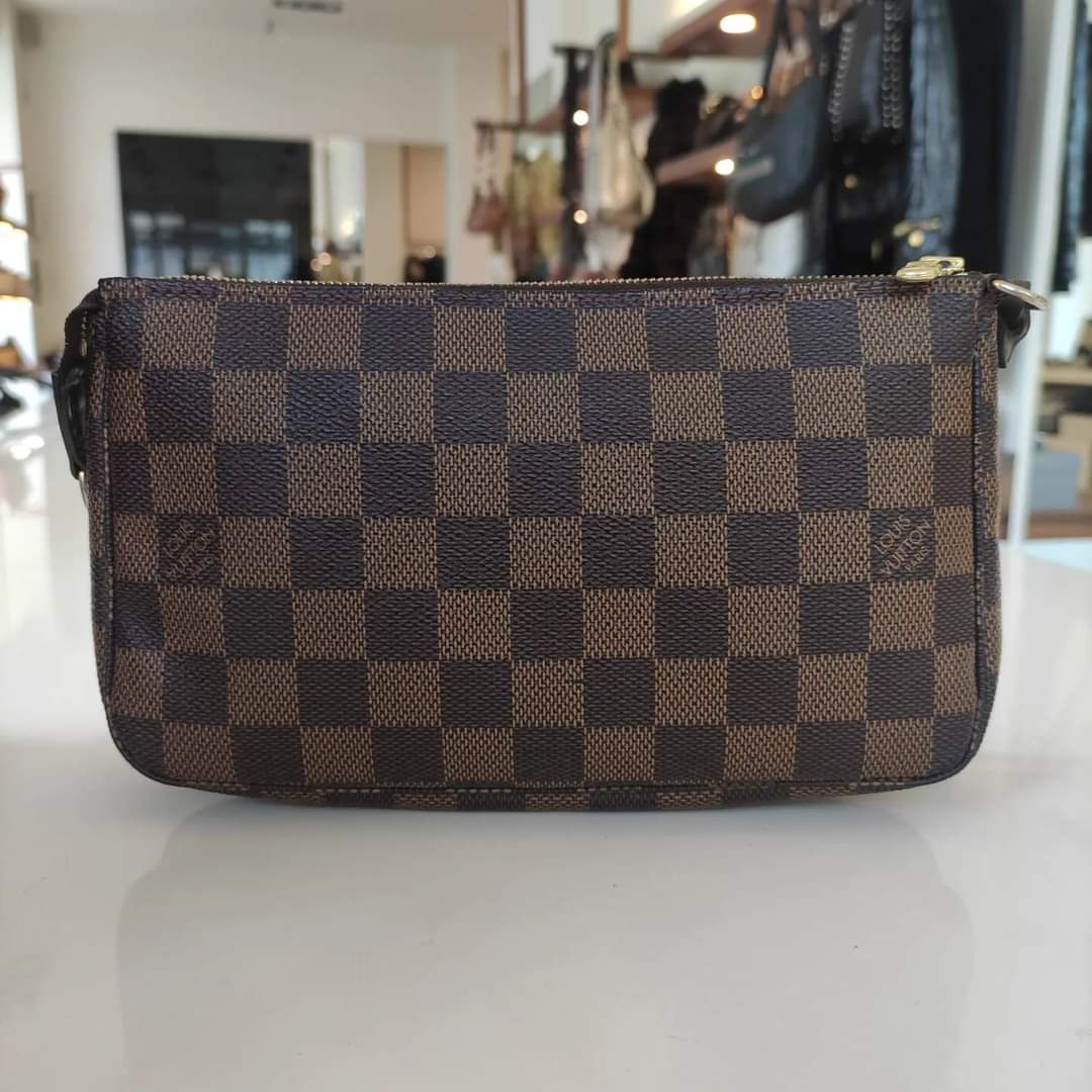 Louis Vuitton pochette Accessoires in tela Damier Ebene – Easy Luxury ...