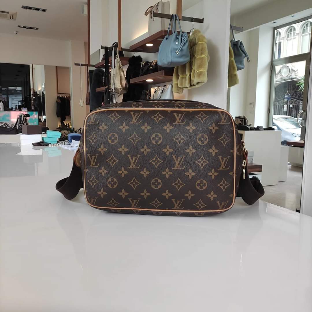 Borsa Louis Vuitton Reporter pm in tela monogram e finiture in