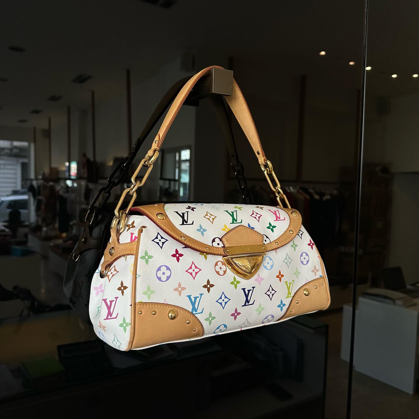 Borsa Louis Vuitton Beverly MM x Murakami in tela monogram