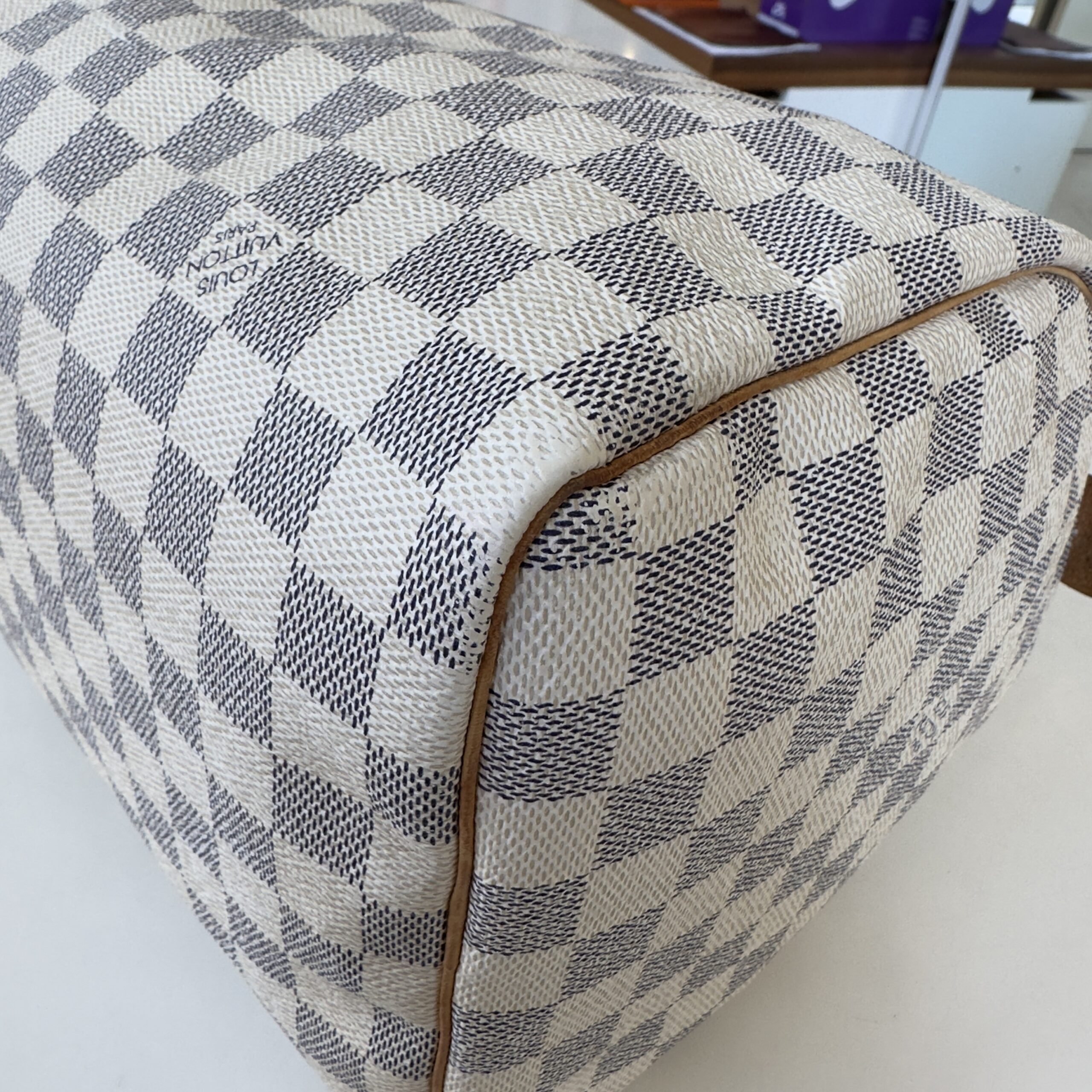 Borsa Louis Vuitton Lena PM in tela damier azur e finiture in